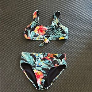 Girls Hawaiian print swim suit